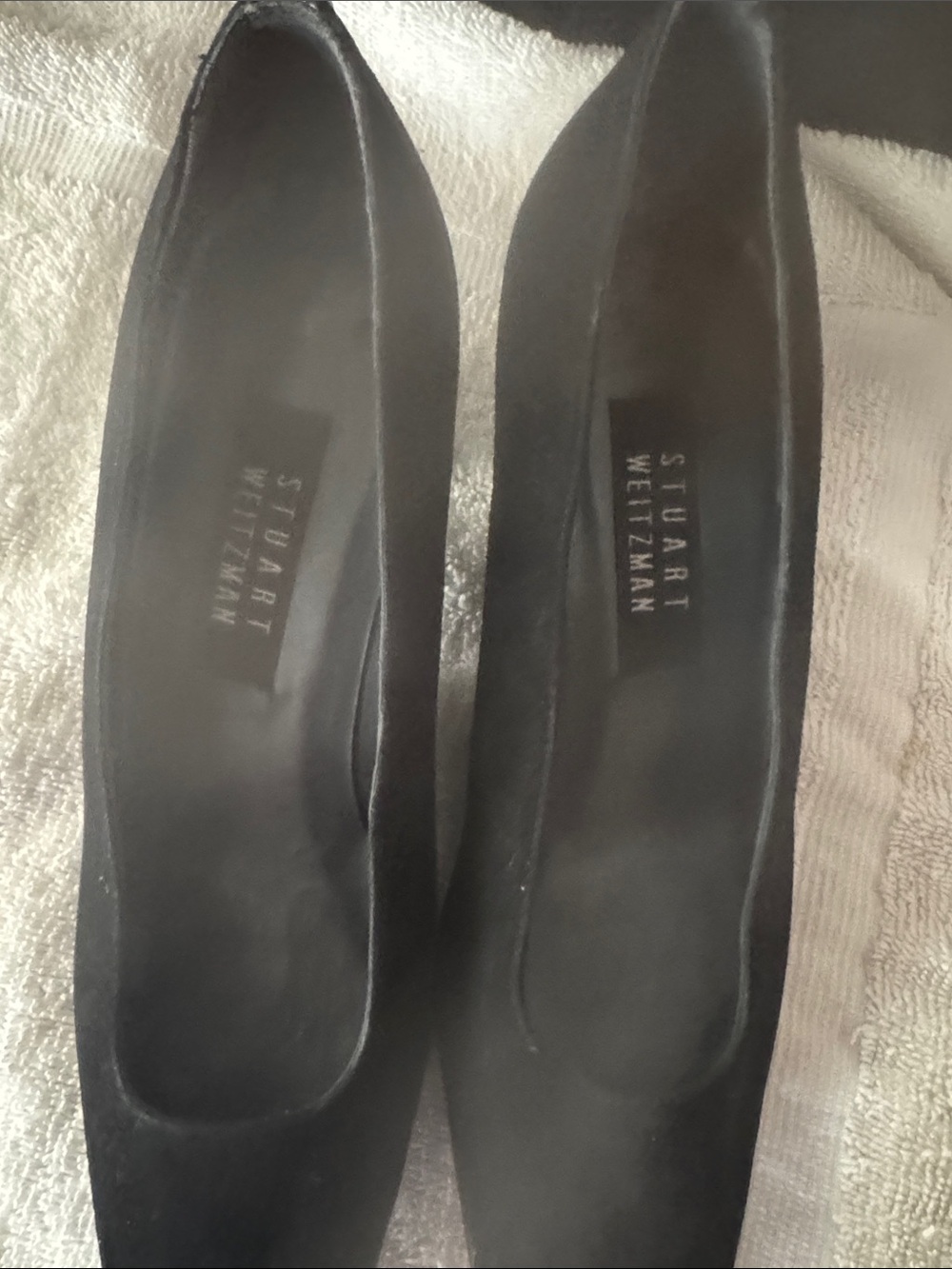 Stuart Weitzman Black Suede Classic Pumps